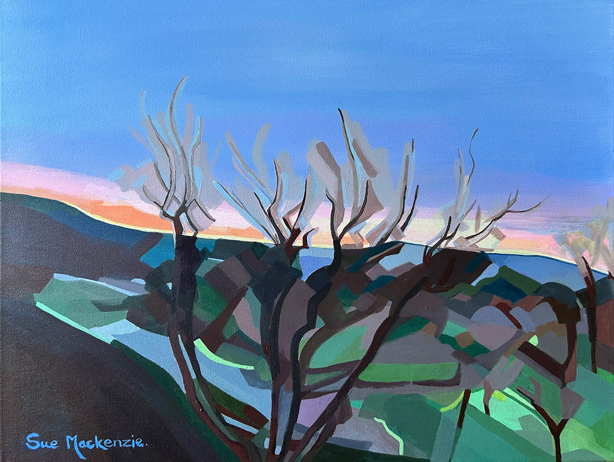 November Sunset for Molls - Acrylic on Canvas - Framed size 57cm x 67cm